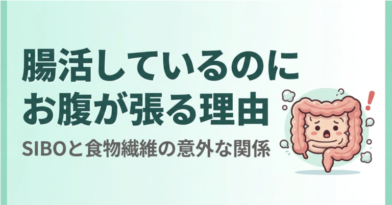 腸活をしているのに、お腹が張り続ける。「SIBO（小腸内細菌増殖症）」に気づかず食物繊維を摂るリスクと、根本から腸を整える対策